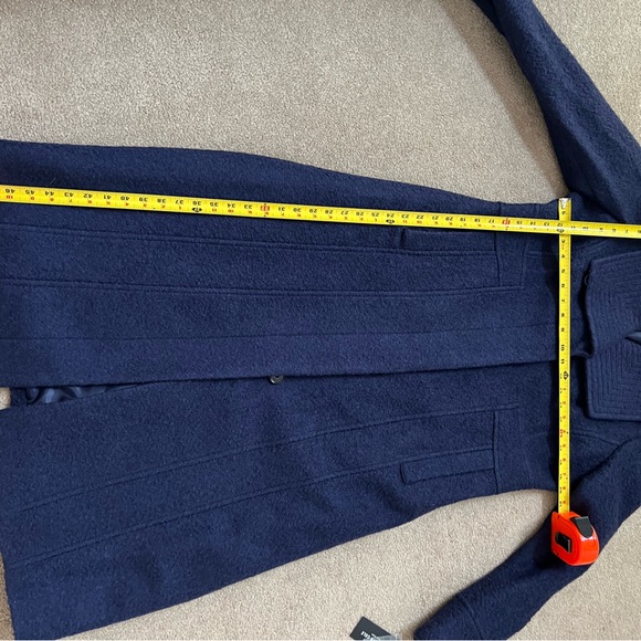 Kenneth Cole nwt blue purple midi coat- large - Picture 8 of 10